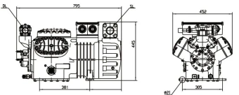 Компрессор поршневой DMZL RFC-6WD-40.2