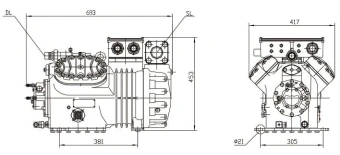 Компрессор поршневой DMZL RFC-4VD-15.2