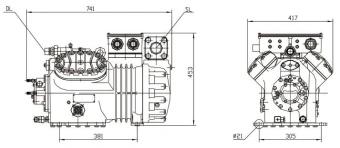 Компрессор поршневой DMZL RFC-4VG-25.2