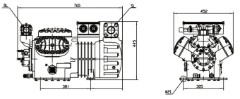 Компрессор поршневой DMZL RFC-6WD-25.2